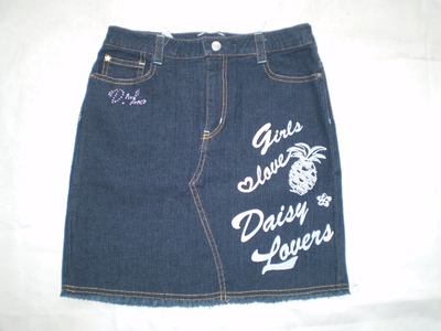 DAISY LOVERS有菠萝薄型牛仔短裙L(160)-Q