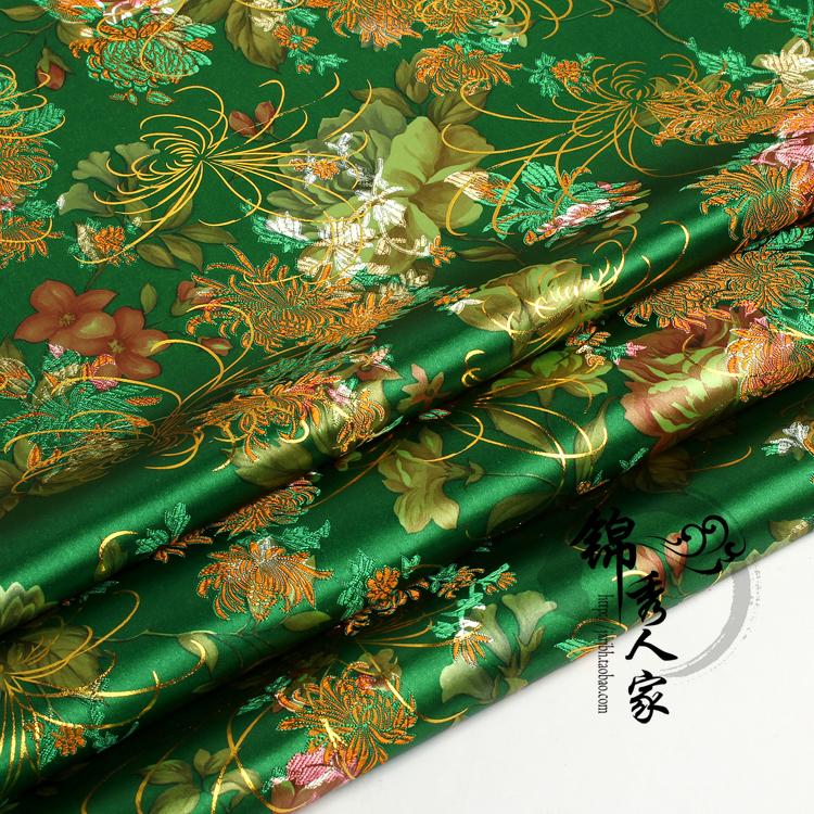 人家cos布料金丝牡丹织锦缎