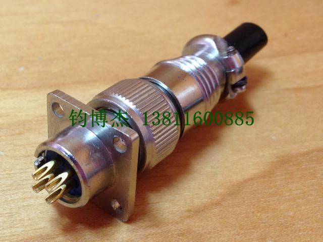 电源连接器（锦连）航空插头法兰插座 X12K2P- 9P 镀金航空插头