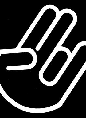 hel3Mflush实习夜光新款上市车身贴改装风格贴纸个性汽车贴纸手势