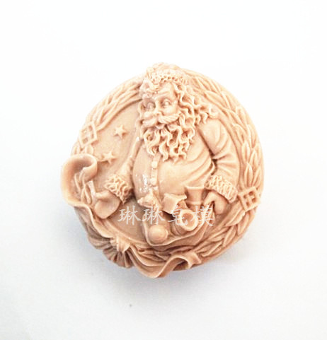 食品级磨具 手工皂模具 香皂模具 圣诞老人皂模 肥皂模具zx1508