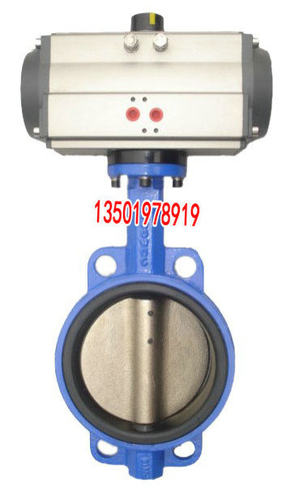 上福阀门 D671X-10对夹式气动蝶阀 D641X -10气动软密封蝶阀DN200