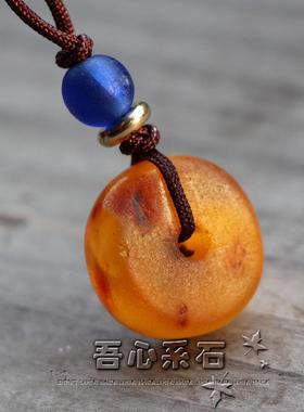 『系石原创』DIY散珠M-02古董蜜蜡西藏传世老蜜蜡饼子项钏