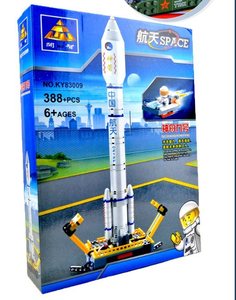 开智航天 神舟九号火箭推进器 太空拼装玩具兼容乐高