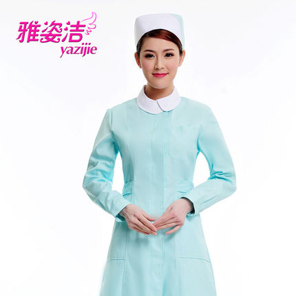 雅姿洁护士服长袖冬季药店服美容院用品白大褂卫校工作服JP-15冬