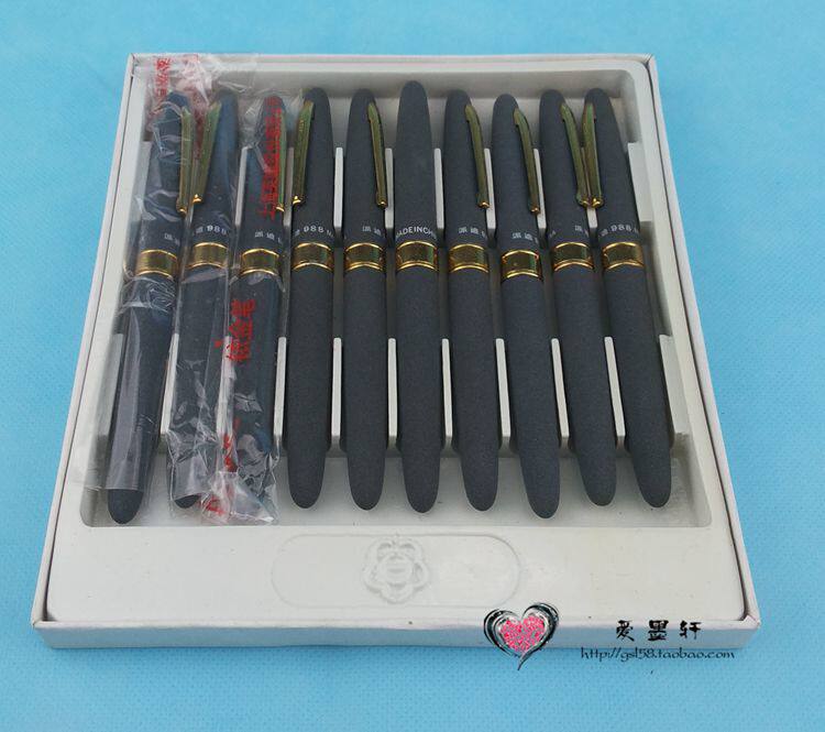 派迪988钢笔  磨砂杆 明尖经典挤捏吸墨