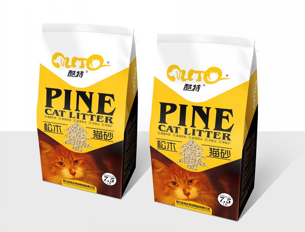 酷特猫砂杀菌除臭/宠物清洁用品/环保松木猫砂7.5L/20省包邮