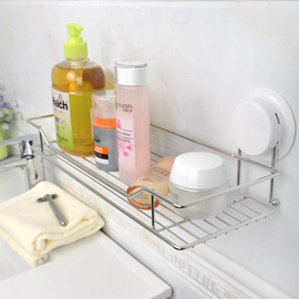 嘉宝吸盘置物架浴室架卫浴，免打孔置物架不锈钢厨房卫生间储物架子