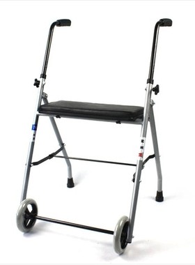 互邦轮椅 助行器带轮HBGX301/全钢助行器/扶手高度可调/带坐垫