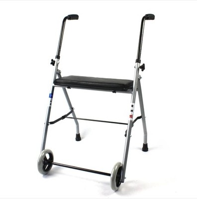 互邦轮椅 助行器带轮HBGX301/全钢助行器/扶手高度可调/带坐垫