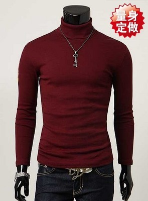 双层内搭紧身男款高领长袖t恤