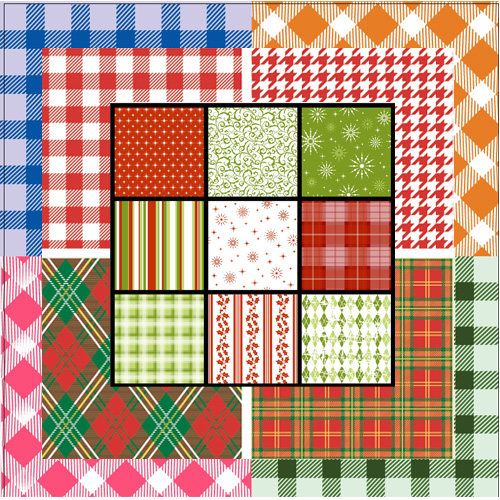 苏格兰格子布纹矢量素材 格子背景矢量高清素材