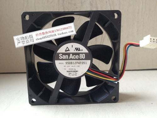 现货SANYO 8025 8CMPWM 9厘米超静音风扇9S0812P4F051 12V 0.13A