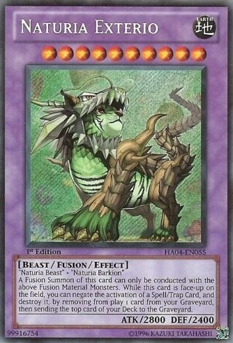 游戏王 美版 正版 - 自然木龙兽 Naturia Exterio/银碎/HA04