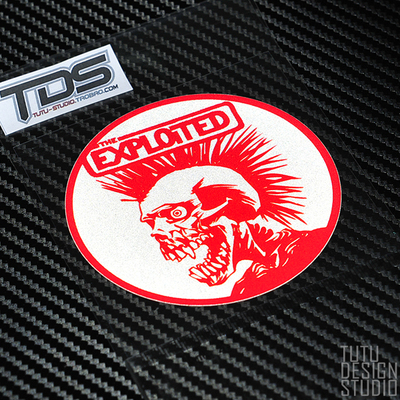 朋克摇滚汽车反光贴TUTUART