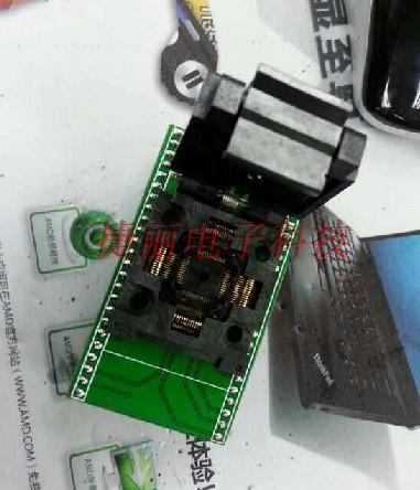 日本原装 IC测试座 TQFP48/LQFP48 烧录座 适配座 带板/不带扳