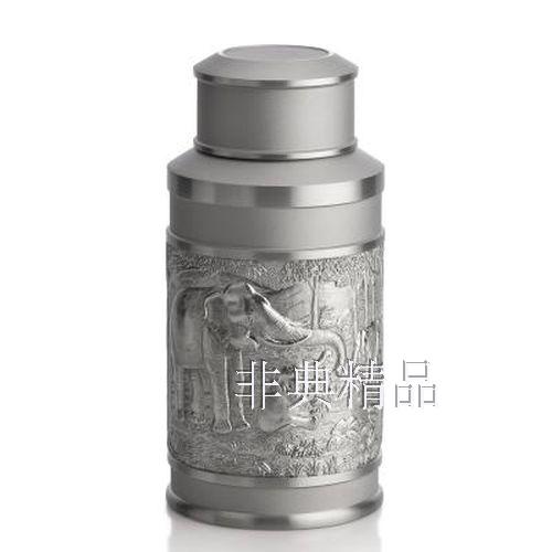 皇家梵诗泰国锡器TL577S吉象磨砂锡罐商务礼品工艺品生日礼物