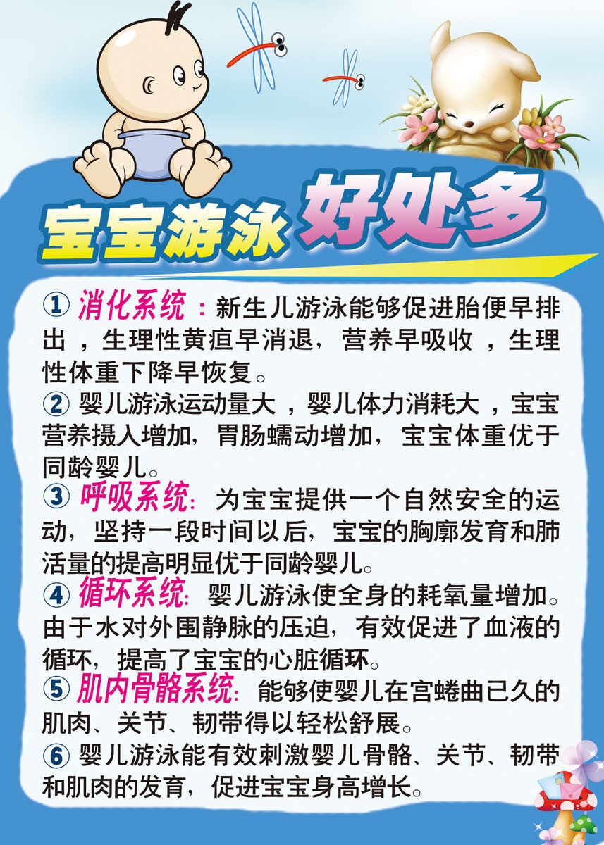 670海报印制展板素材529宝宝游泳好处宣传