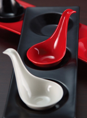 外贸新骨瓷餐具 LZ黑红色小鸭子 汤匙 味碟 醋碟
