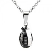 Wing force simulation grenade men''s pendants titanium steel men''s necklaces men''s necklaces men jewelry pendant Korean version