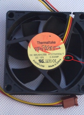 TT 7020 7CM风扇 3针滚珠TT-7020A R127020DU 12V 0.40A 0.20A