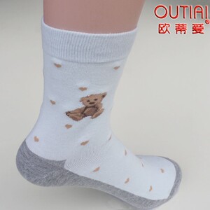 10双欧蒂爱袜子 女袜卡通小熊 舒适防臭 女棉袜秋冬中厚新品