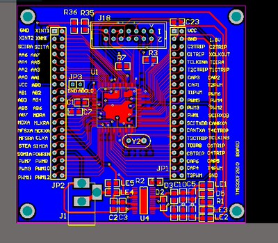 TMS320F2810原理图PCB TMS320F2810最小系统pcb F2810开发板 pcb