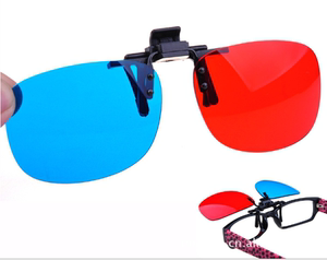 暴风影音电脑电视专用3d夹片眼镜近视3d眼睛高清红蓝左右3d眼镜夹