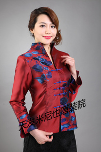 品牌米尼也唐装女式长袖上衣中式女装民族风汉服女士结婚礼服促销