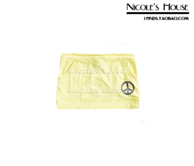 l糖果彩色 PINK 字母 棉质 短裙