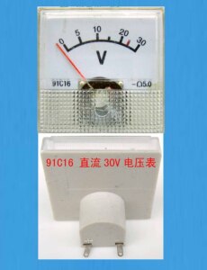 充电机30V电压表 91C16 直流30V电压表。