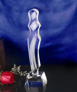 水晶奖杯定制 美人鱼奖杯选美模特比赛奖杯奖牌授权牌定做