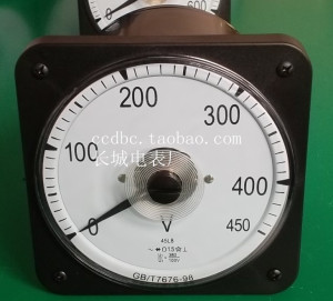。长城电表厂 45L8 450V  广角度 船用表 交流电压表