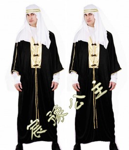 万圣节舞会阿拉伯服装迪拜王子服装印度人衣服阿拉伯国王服装