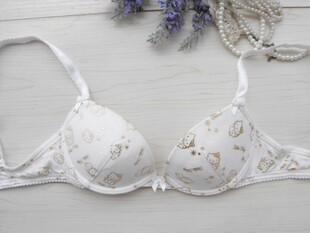 满58包邮 瑞典H*欧美内衣/文胸 kitty纯棉少女款 瑕疵65a