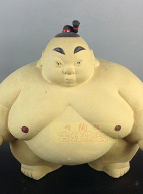 招财创意摆件五小福大相扑