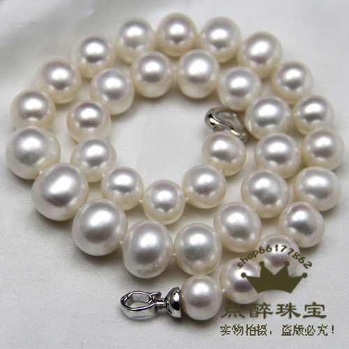 13-14mm强光天然珍珠项链爱迪生