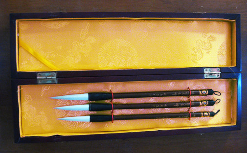 中国五大名笔之一衡水侯店礼品自用红木长锋羊毫毛笔文房四宝