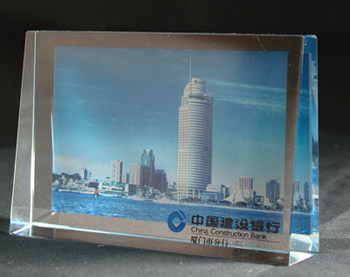 水晶 定制 奖杯 奖牌 授权牌 横斜面影像定做