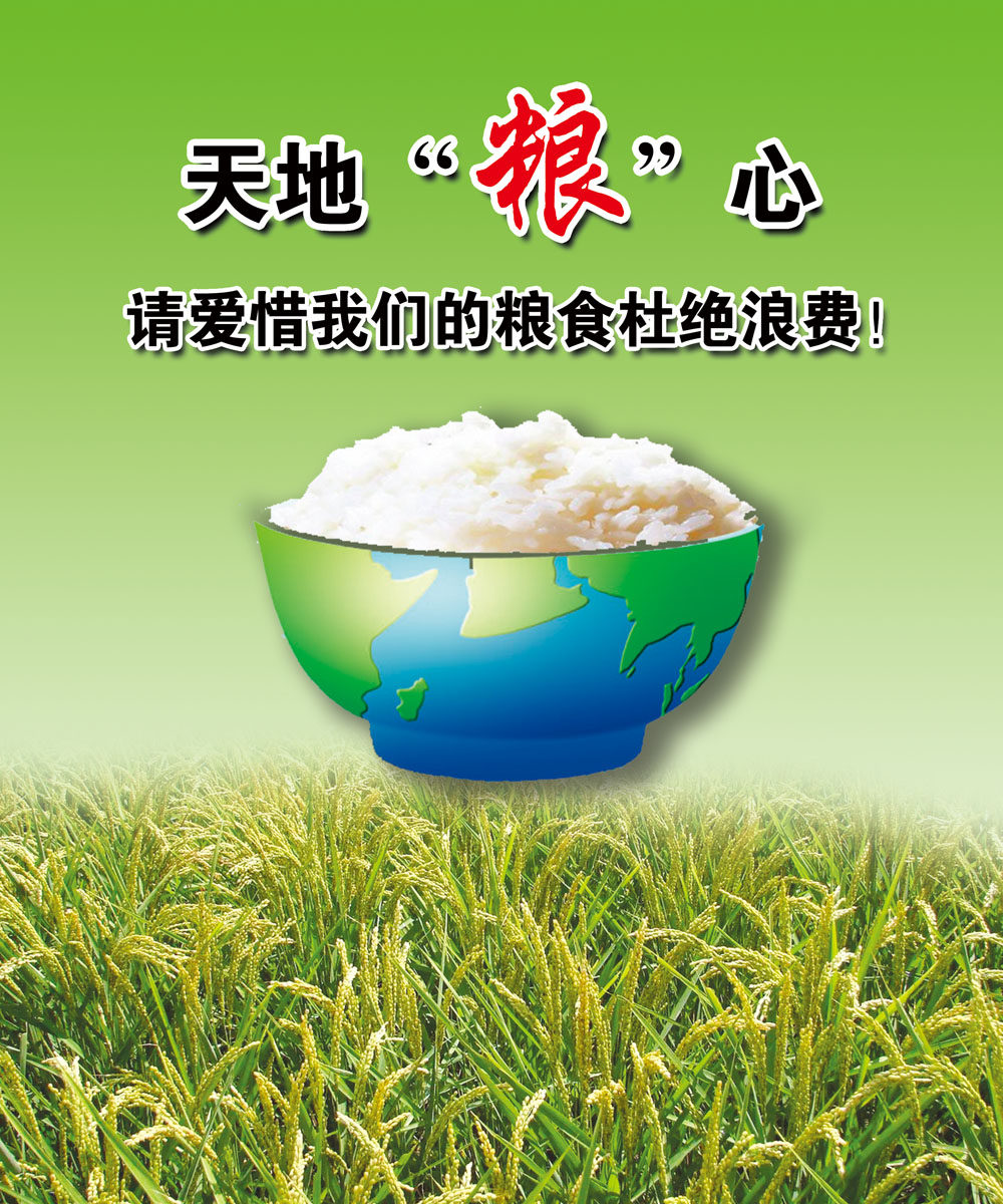 海报印制210海报展板素材(制作)6729珍惜节约粮食标语宣传
