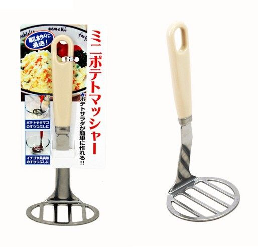 日本进口土豆泥捣碎器不锈钢压泥器 压水果泥 捣红薯器