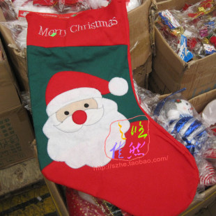 45*65cm超大号圣诞袜特大圣诞袜加大靴子圣诞节布置礼物袋礼品袋