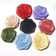 F5 boutonniere trâm hoa vải khoảng 6cm ruy băng nhiều màu satin ruy băng handmade - Trâm cài