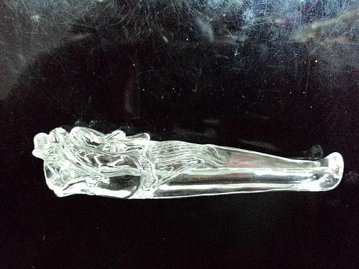 晶山角商城天然白水晶雕刻烟嘴  10CM