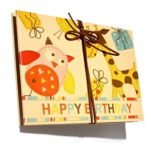 小动物 原创主题相薄 DIY手工相册 黑卡牛卡粘贴式手风琴创意礼