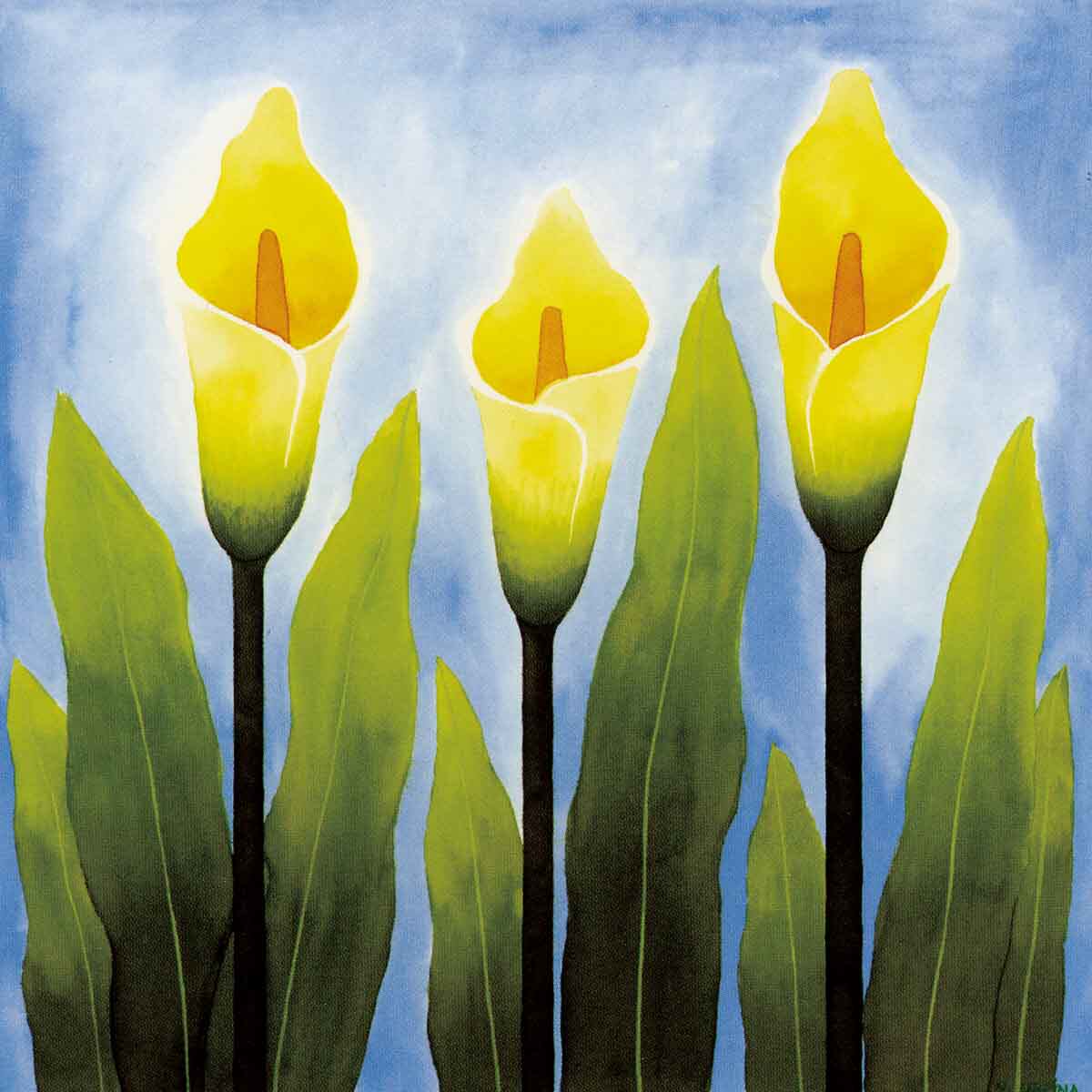 197素材油画装饰画墙画壁画挂画487马蹄莲油画 jpg副本海报印制