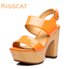 KISSCAT summer 2014 new fashion crude waterproof platform sandal woman in high heels K33114-04LA