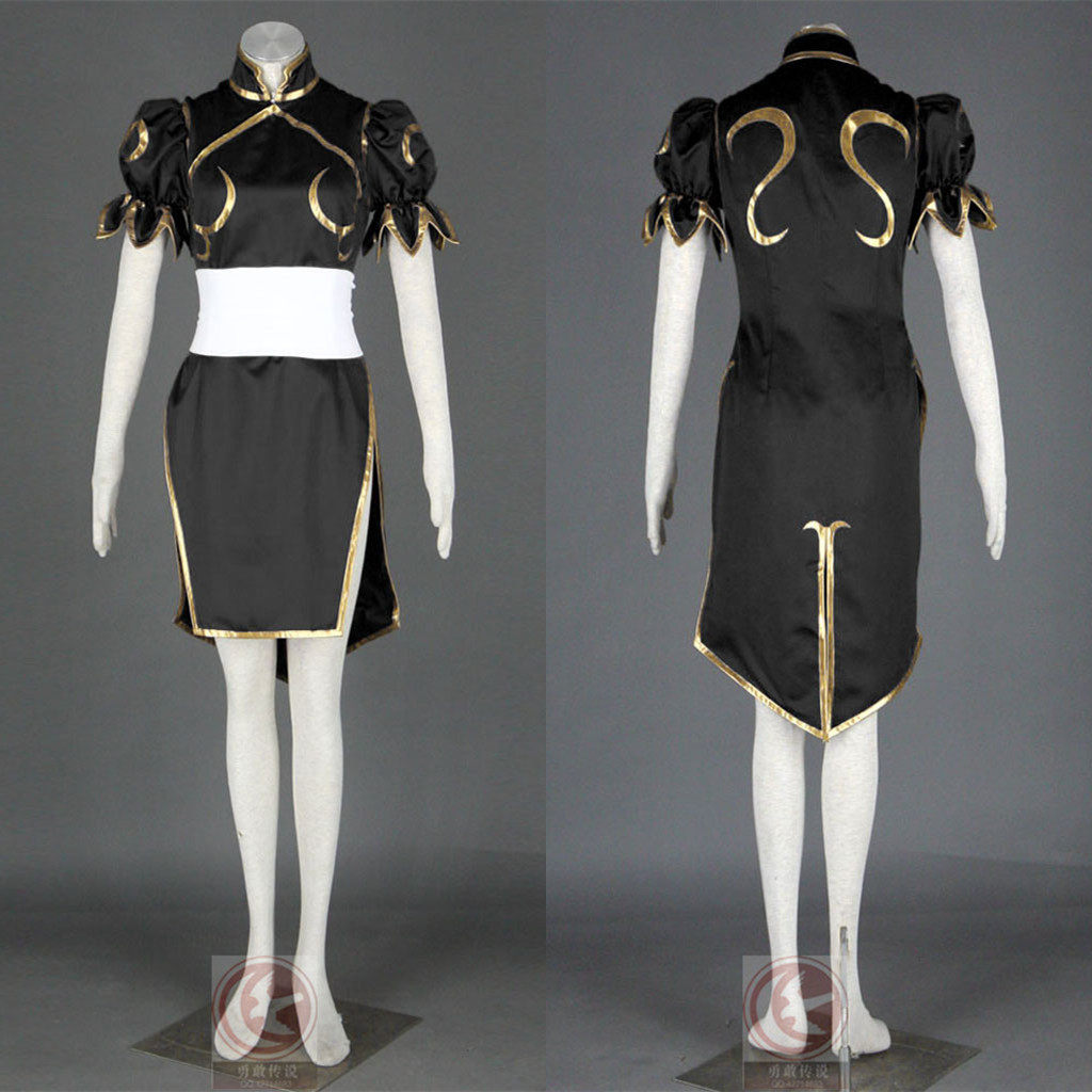 街头霸王-春丽装2代-黑版-Cosplay服装/动漫cos游戏衣服