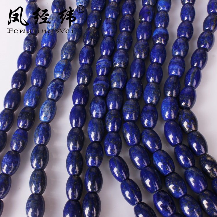 DIY饰品配件 阿富汗天然加色青金石串珠 桶珠 鼓珠米珠散珠子