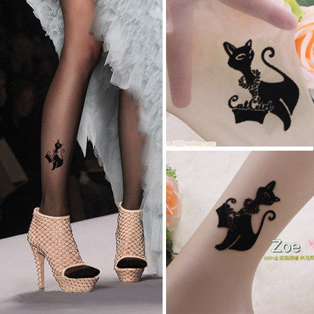 catgirl正品性感假纹身超薄丝袜 夏季长筒连裤袜子瘦腿打底裤袜女,女士内衣/男士内衣/家居服,连裤袜/打底袜,淘宝优惠券,粉丝福利购,淘宝优惠卷